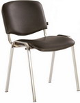Офисное кресло  Brabix  ``Iso CF-001``, хромированный каркас, кожзам черный, 531424