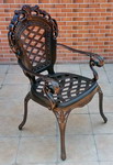Мебель для дачи  Linyi  Корона Ромбы ZF002C, SH003 Черный с бронзой. (2 кресла в наборе)